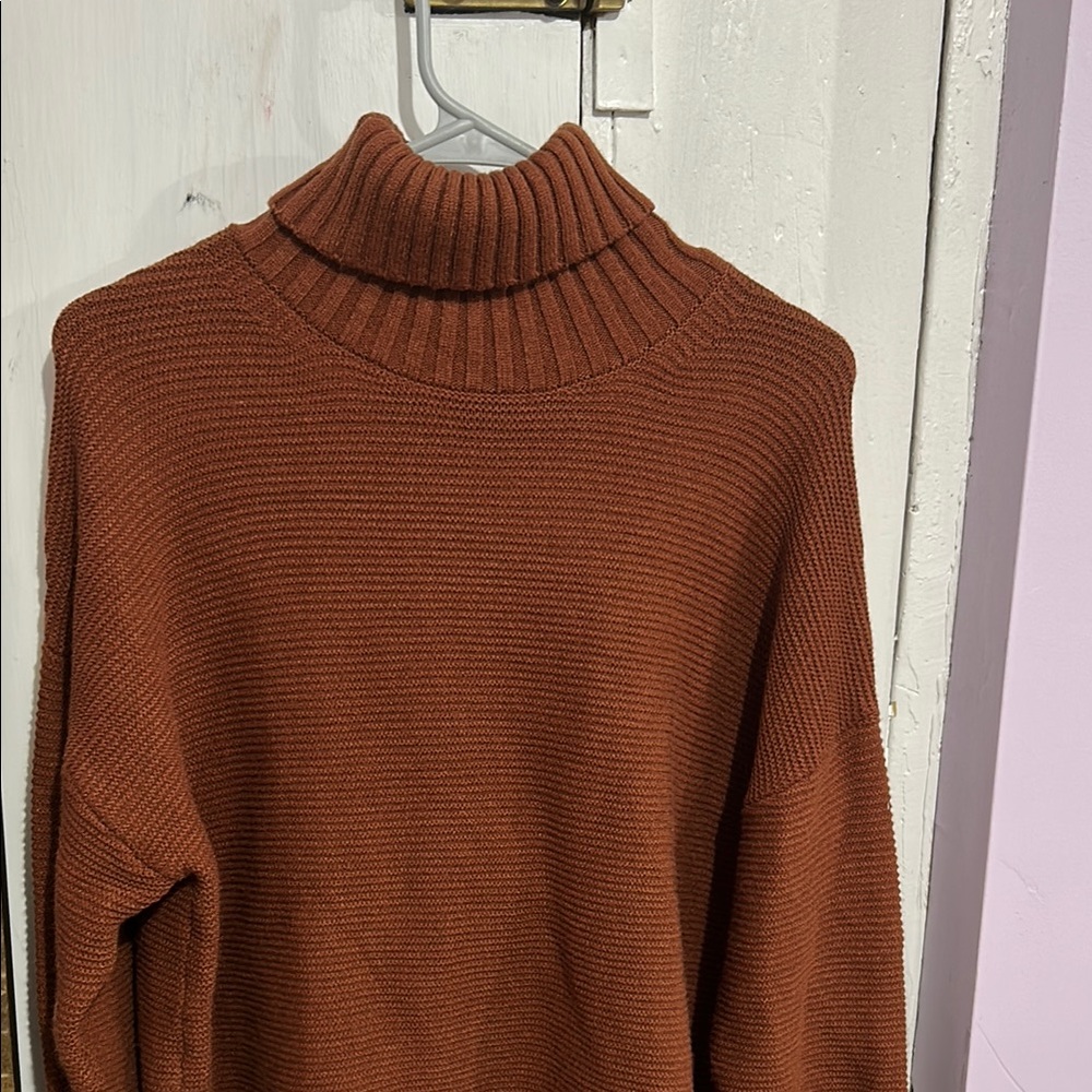Cozy Brown Turtleneck Sweater